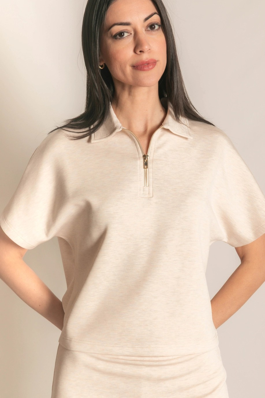 Butter Modal Quarter Zip Top