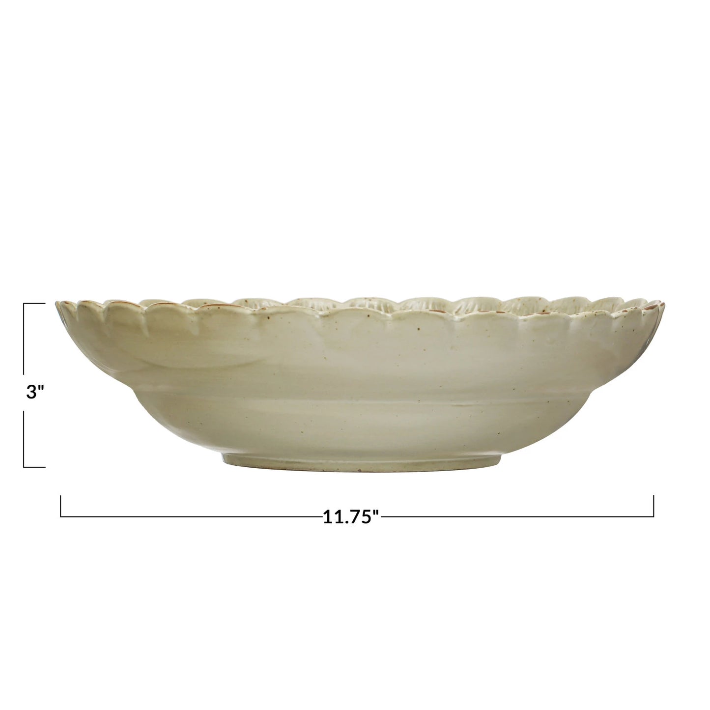 Green Scalloped Bowl