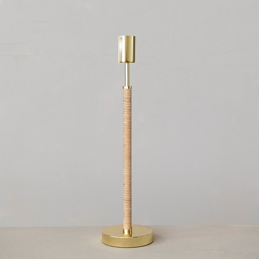 Bamboo Wrapped Metal Lamp