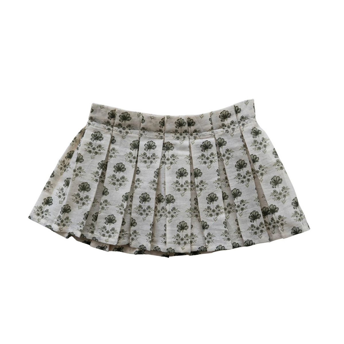 Block Print Box Pleated Clip-on Lampshade w/ Removable Cover