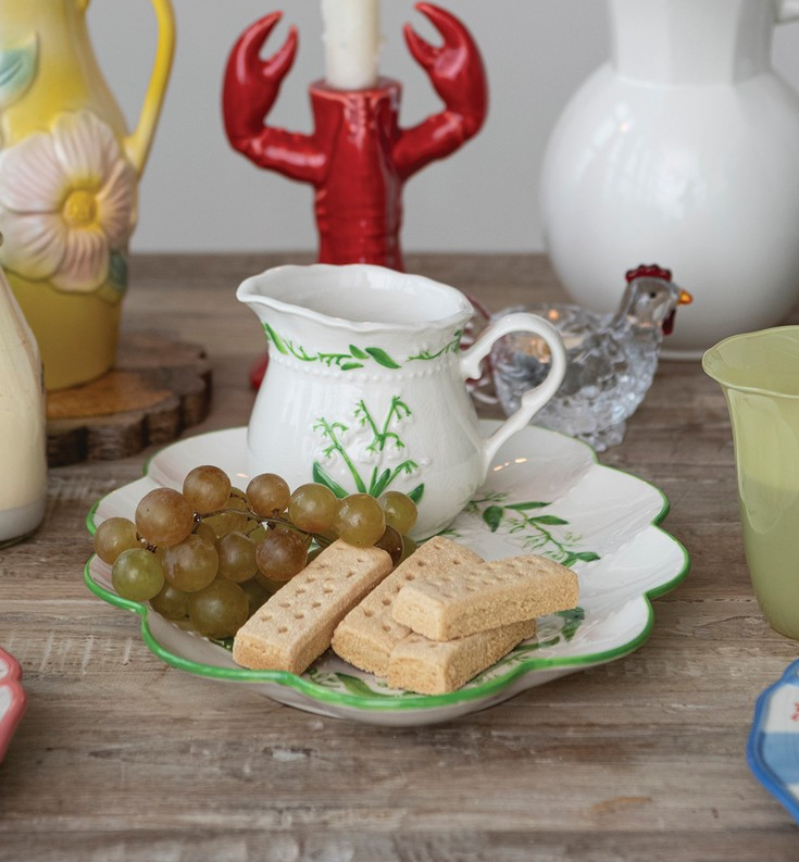 Oval Hand-Painted Lilly Platter