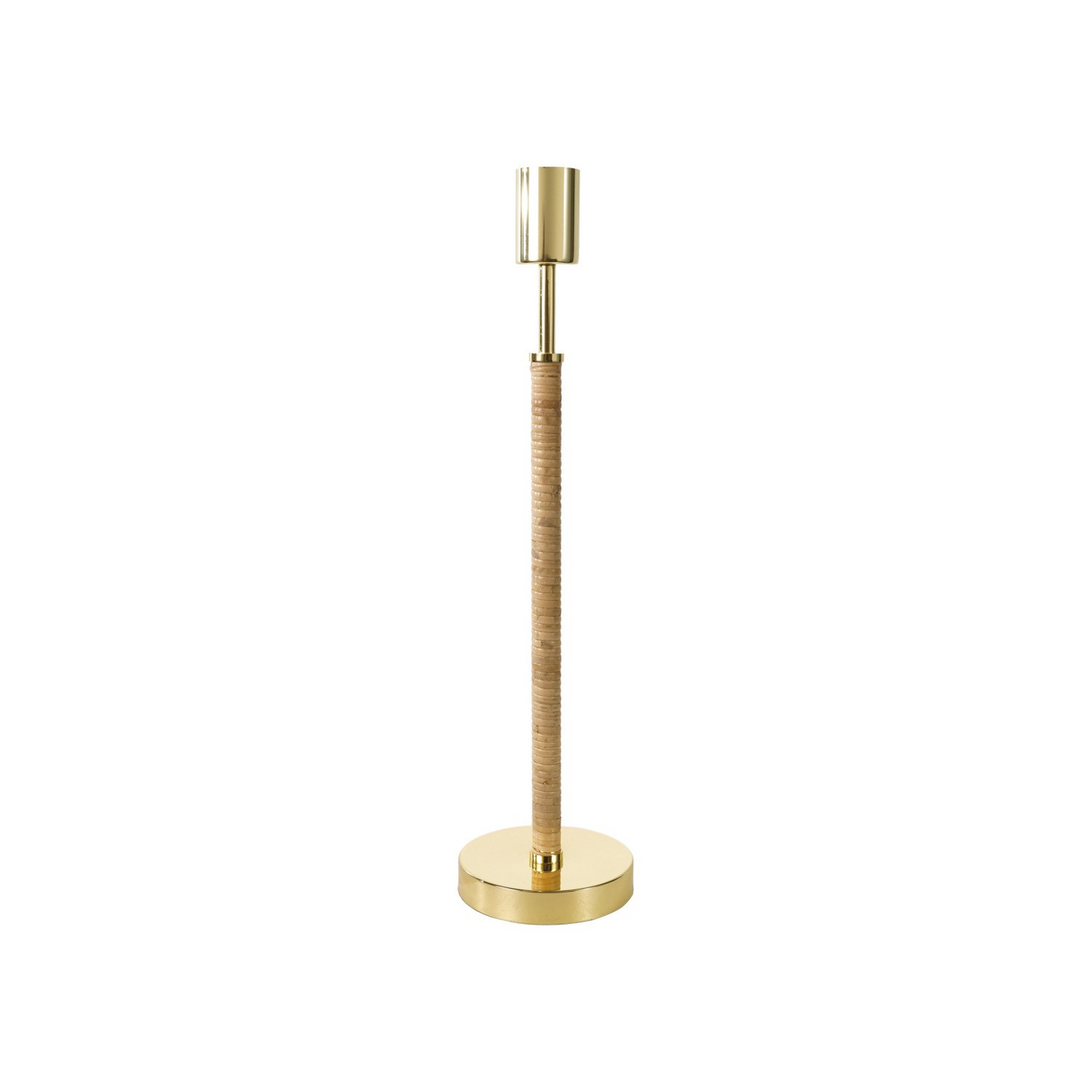 Bamboo Wrapped Metal Lamp