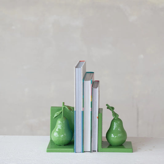 Green Pear Bookends