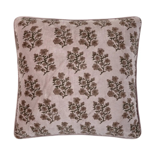 Lilac Floral Block Print Pillow
