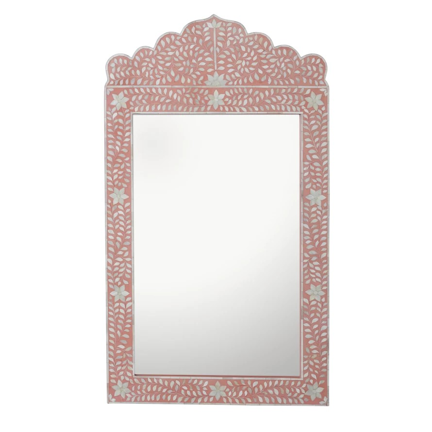 Blush Inlaid Bone Mirror