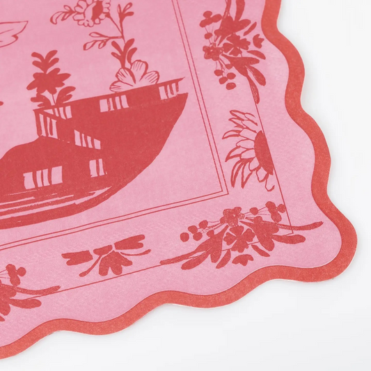 Pink Vintage Botanical Napkins
