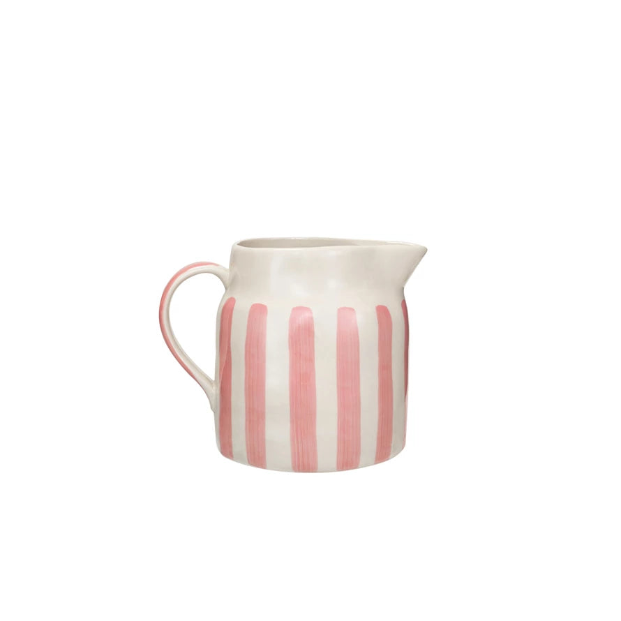 Pink Stripe Pitcher