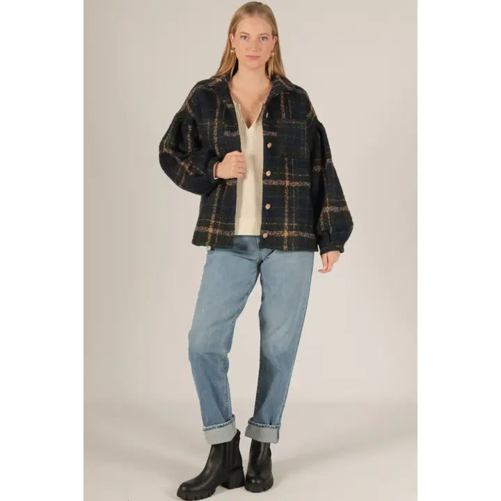 Navy Plaid Jacket