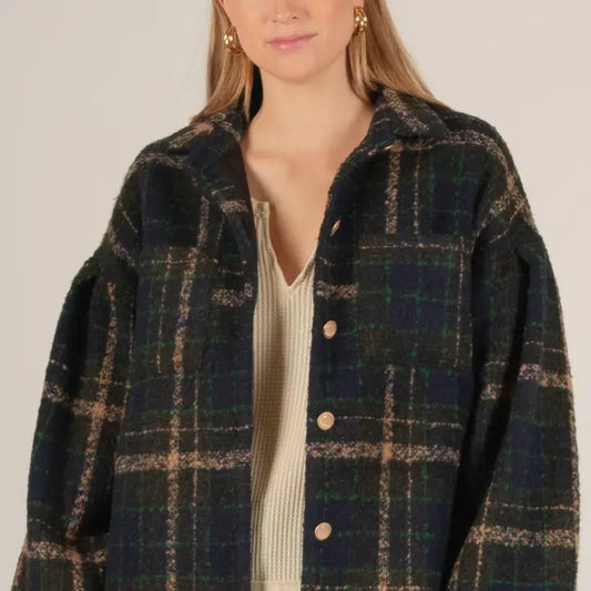 Navy Plaid Jacket