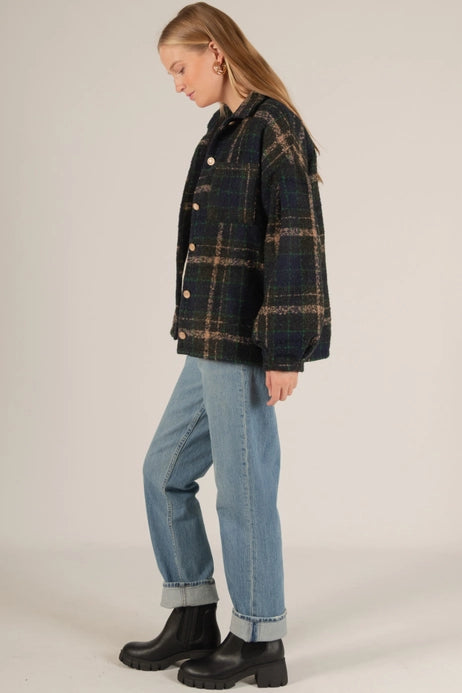 Navy Plaid Jacket