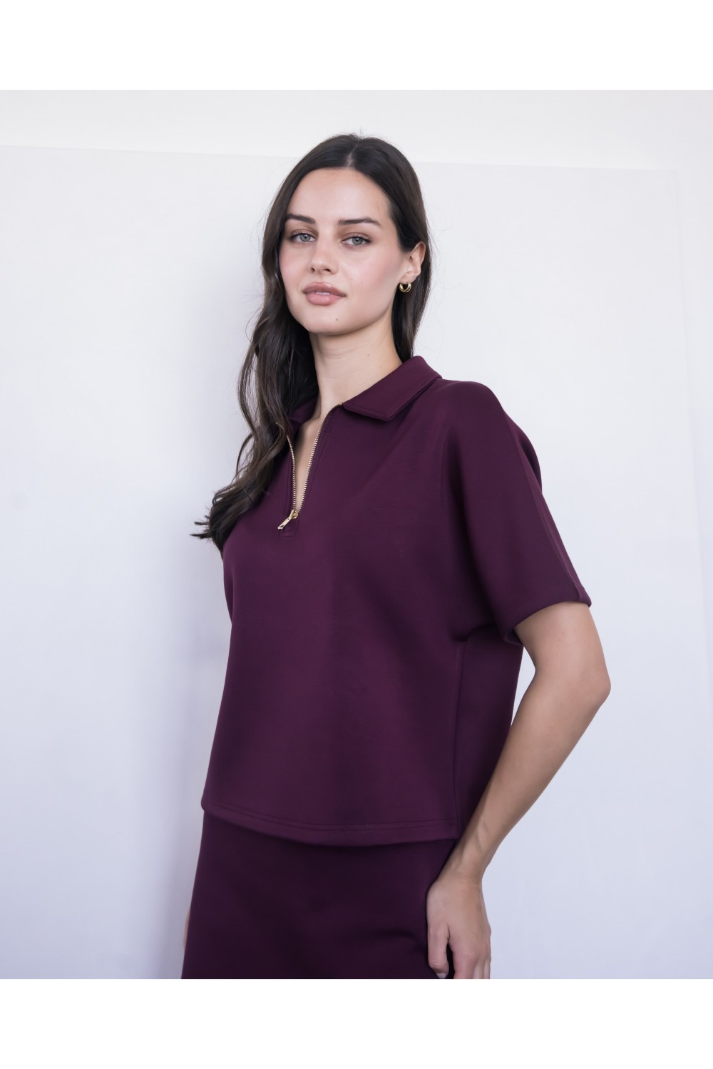 Butter Modal Quarter Zip Top