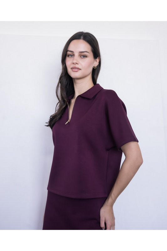 Butter Modal Quarter Zip Top