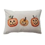 Embroidered Pumpkin Pillow