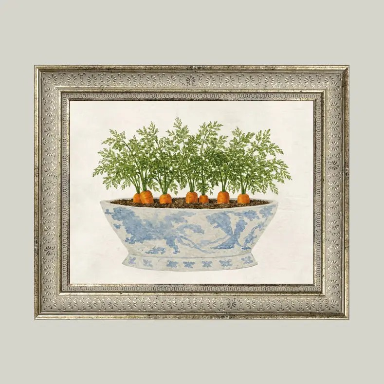 Carrots in Bowl Framed Print