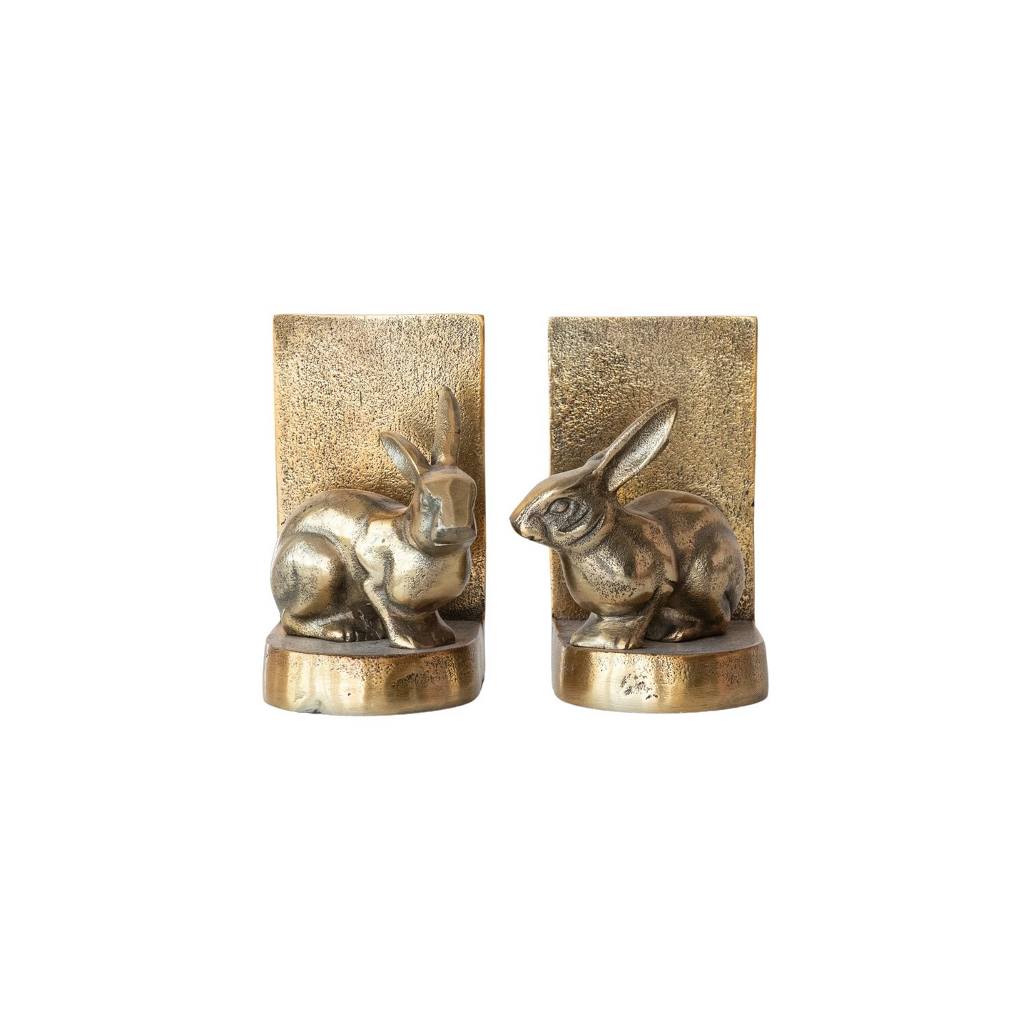 Gold Rabbit Bookends