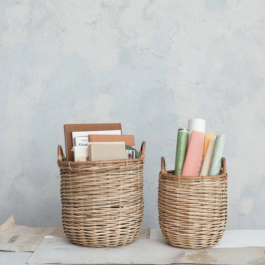 Hand Woven Rattan Basket