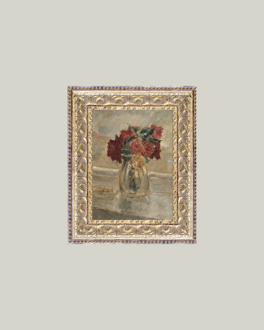 Red Rose Vase Portrait