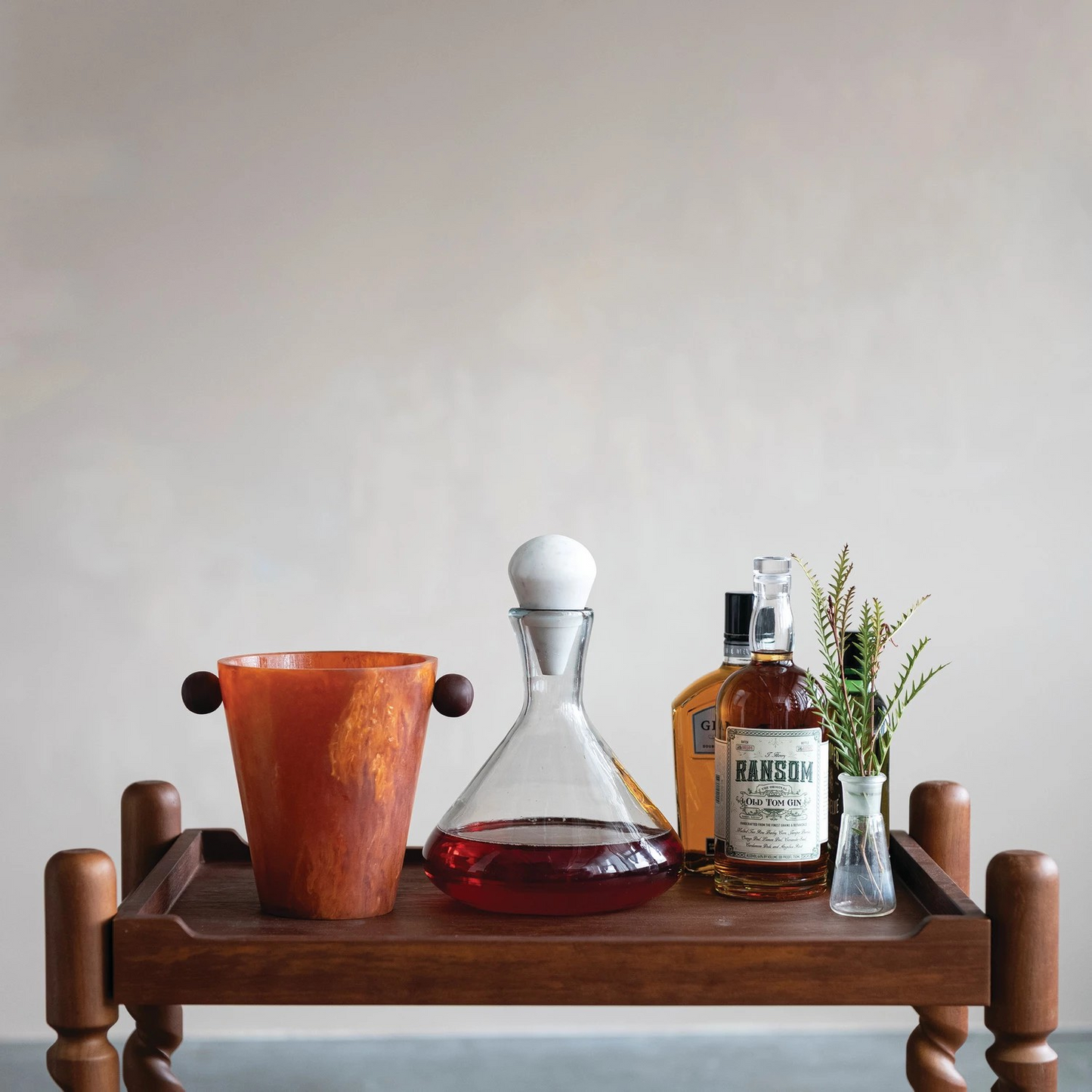 Marbled Resin Bottle Cooler