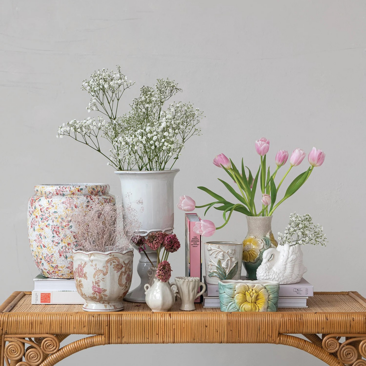 Cream Mini Stoneware Vases
