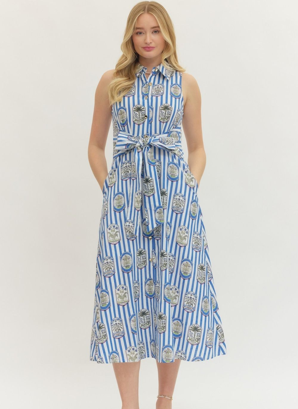 Santorini Stripe Midi