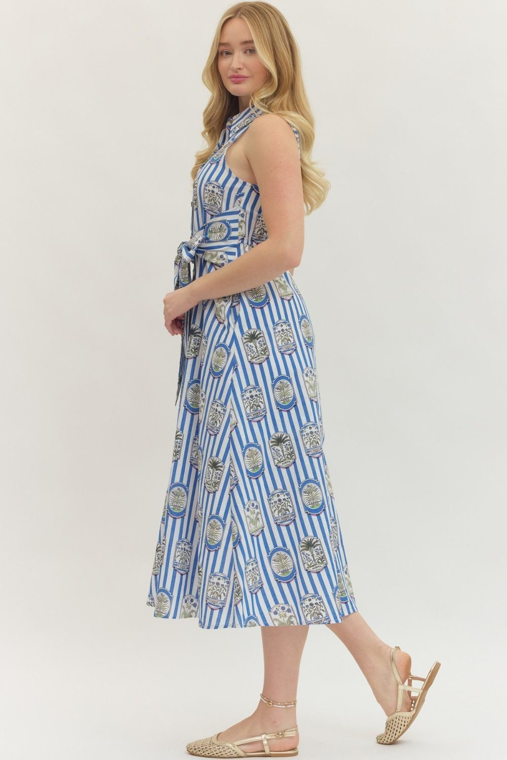 Santorini Stripe Midi