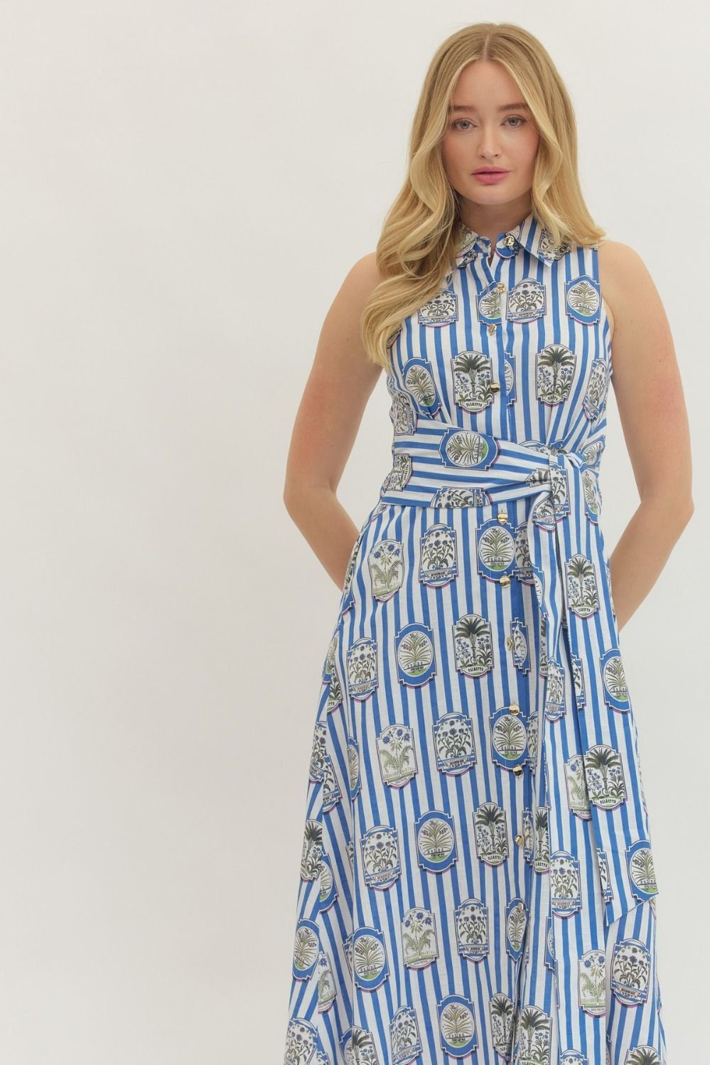 Santorini Stripe Midi