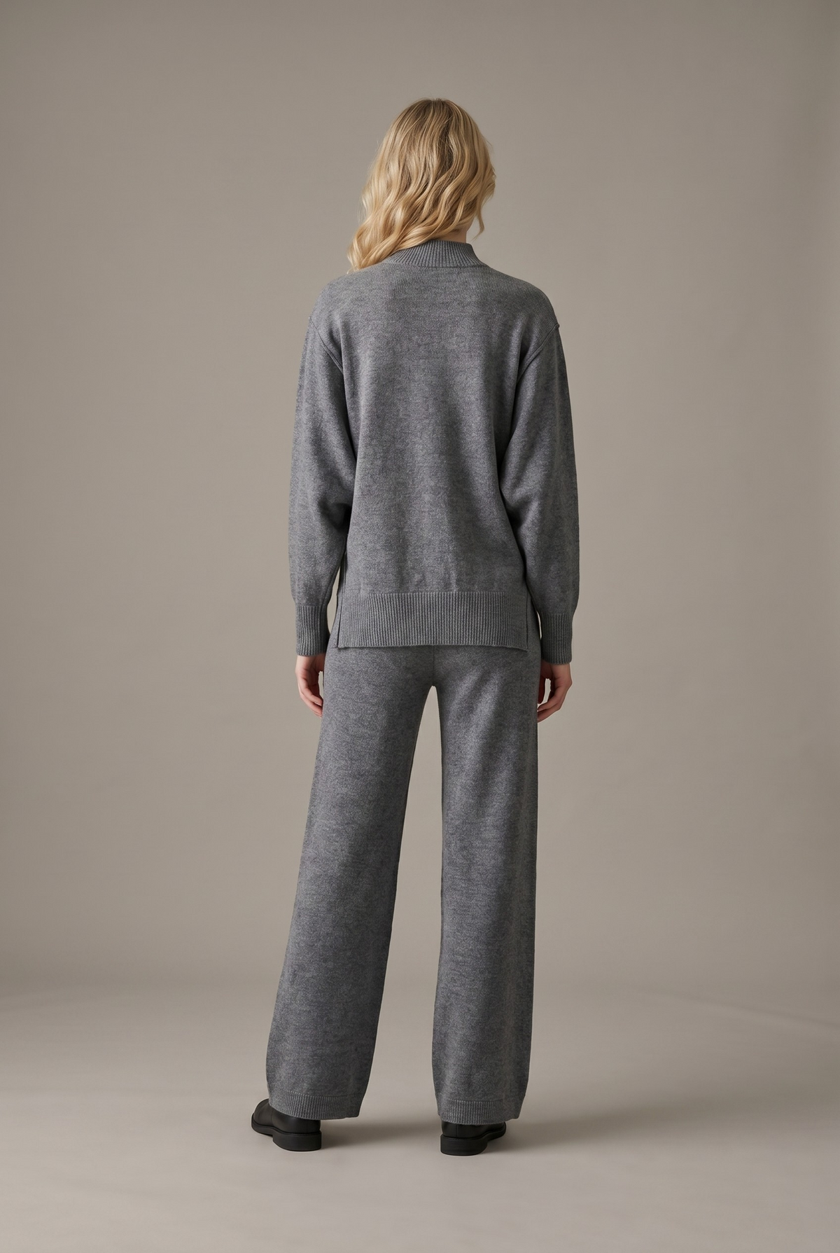 Sunday Social Sweater Set - Charcoal