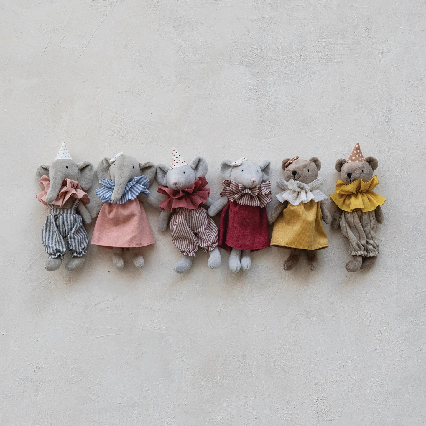 Plush Animal in Ruffle Collar