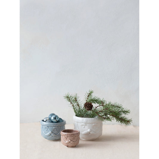 Santa Stoneware Containers