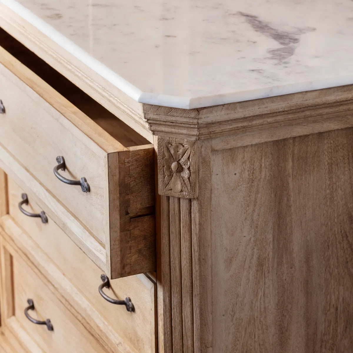 Marble Top French Chest