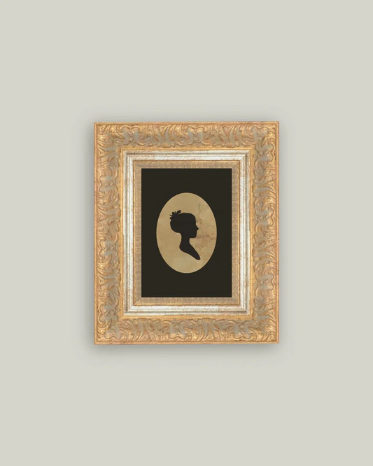 Womans Silhouette in Gold Frame