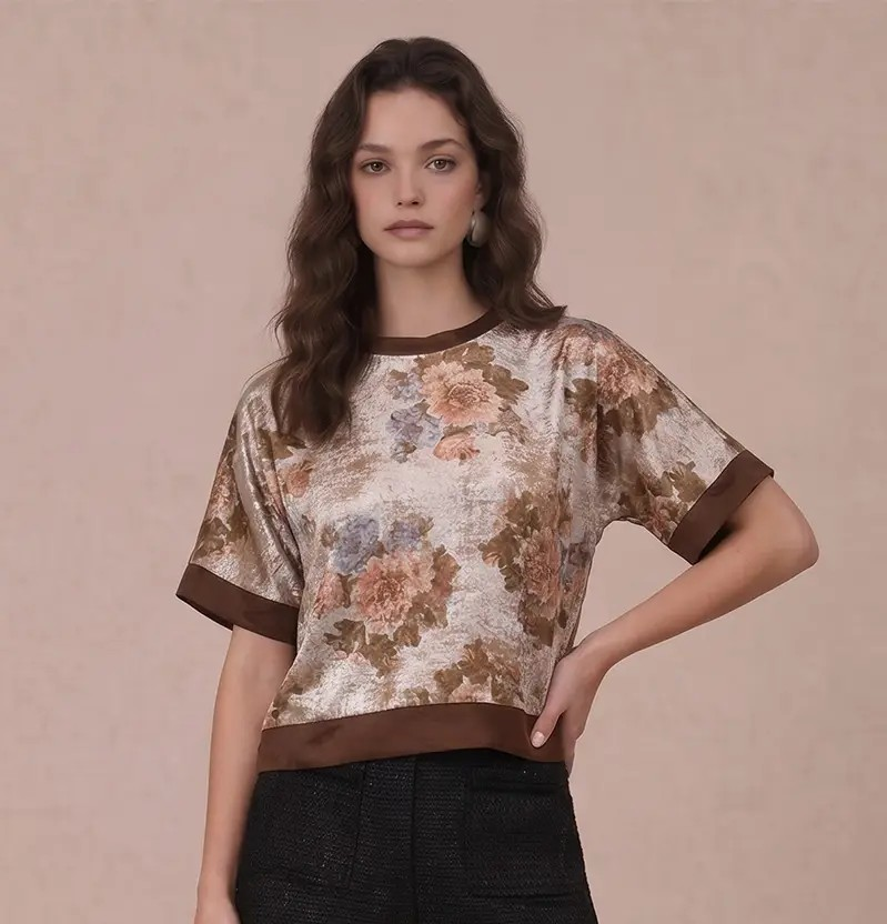 Silver Bloom Top