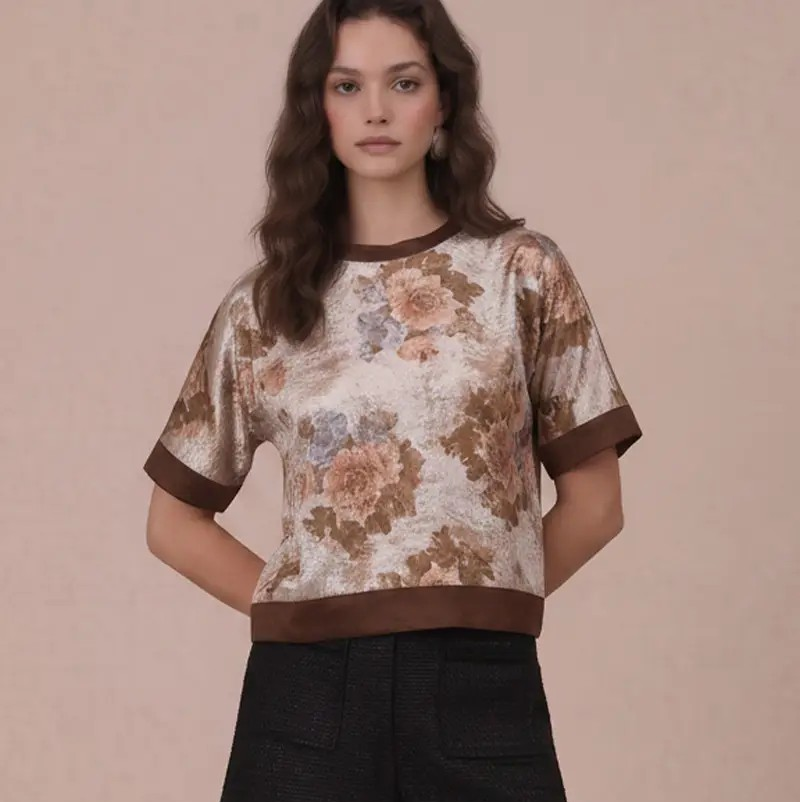 Silver Bloom Top