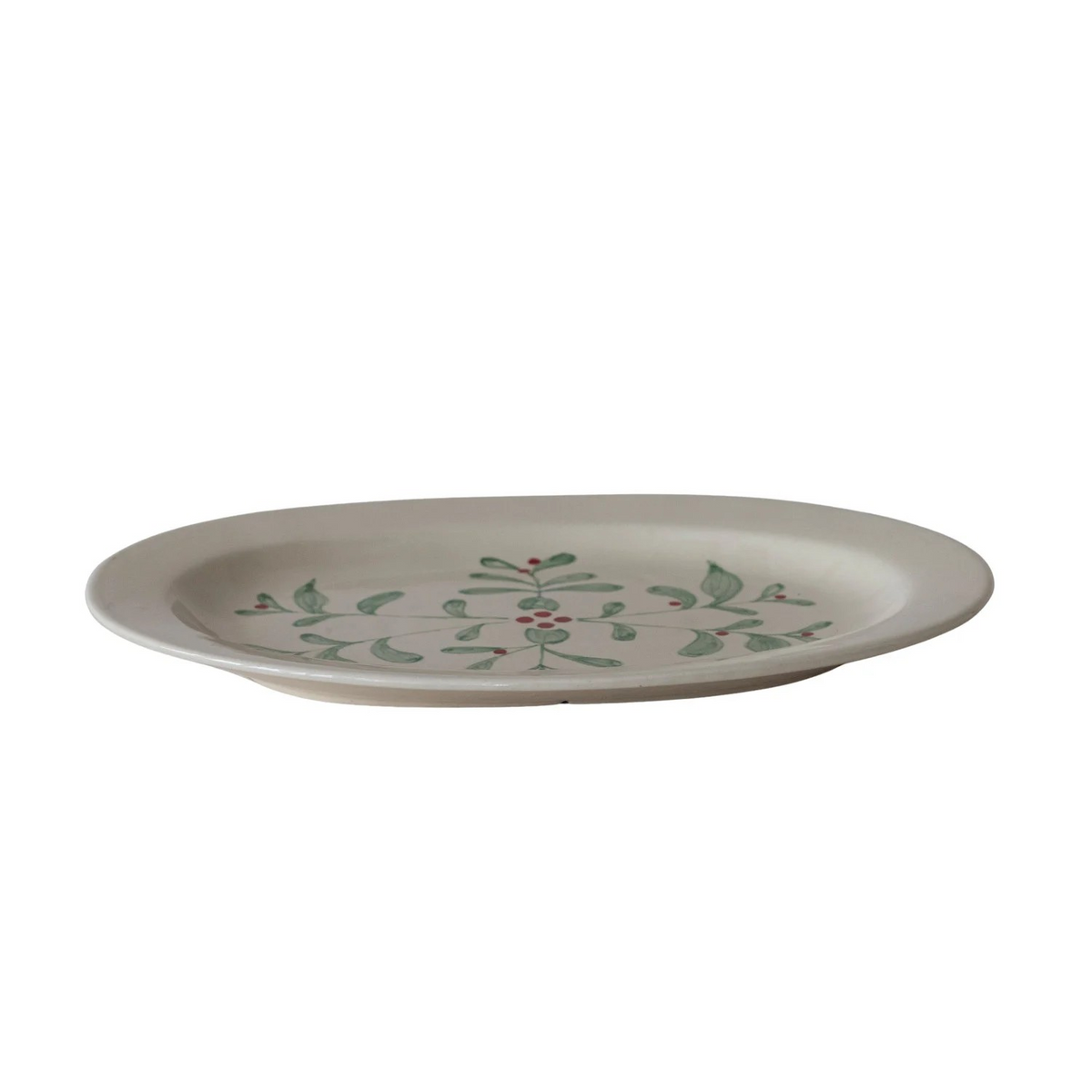 Hand-painted Mistletoe Platter