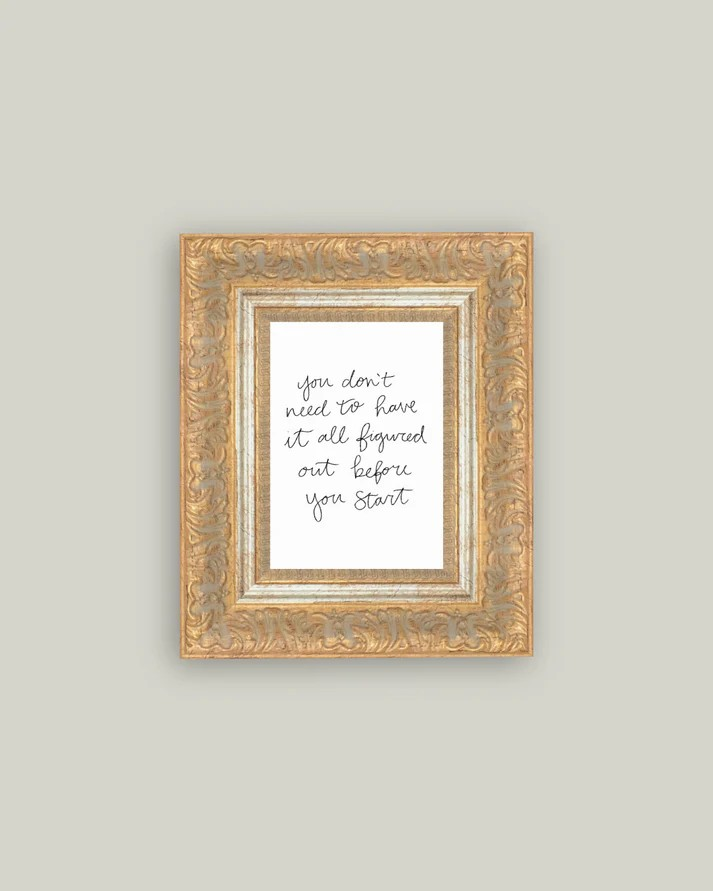 "Before You Start" Framed Art