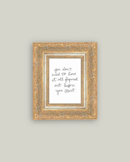 "Before You Start" Framed Art