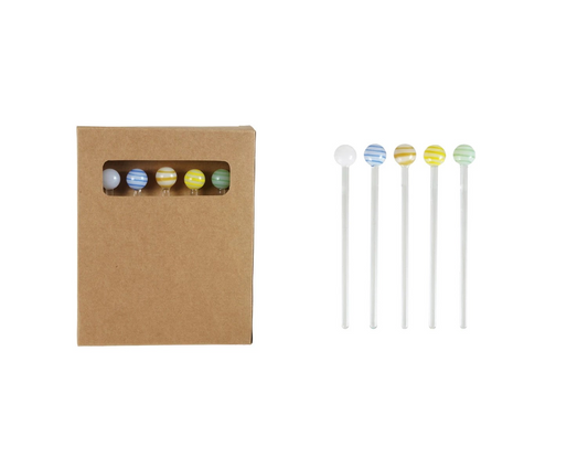 Hand-Blown Glass Stir Stick