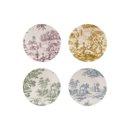 Stoneware Toile Plate