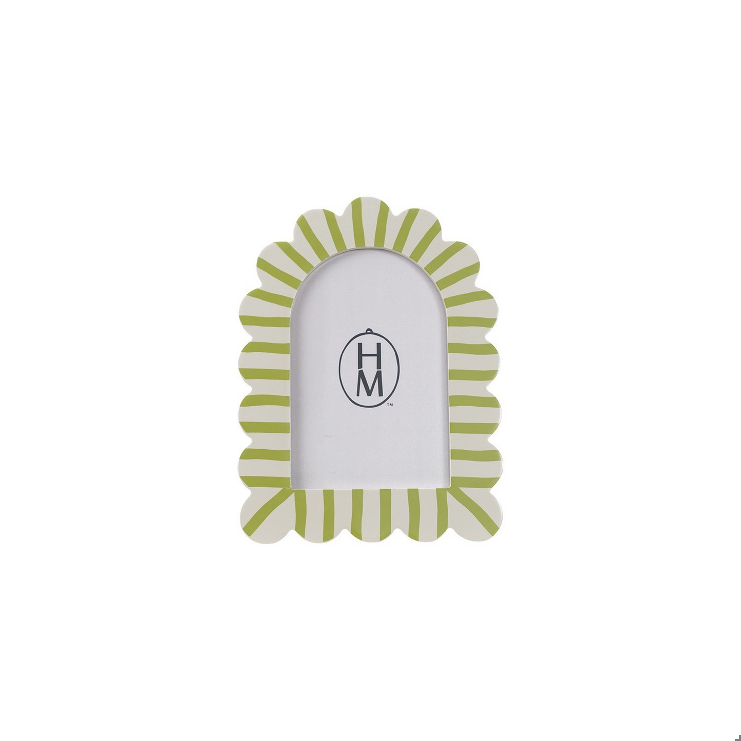Stripe Scalloped Picture Frame