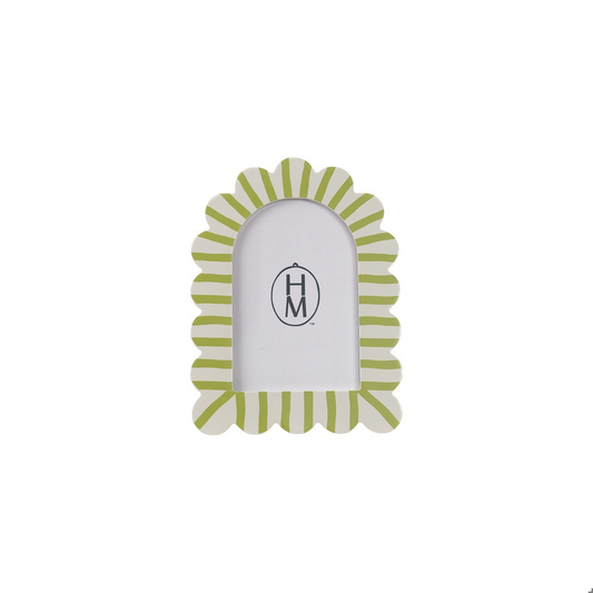 Stripe Scalloped Picture Frame