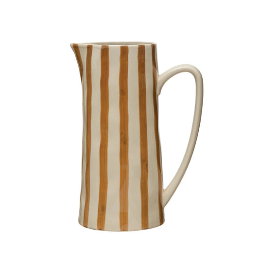 Tan Stripe Pitcher