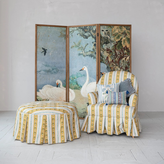 Box Pleat Ottoman