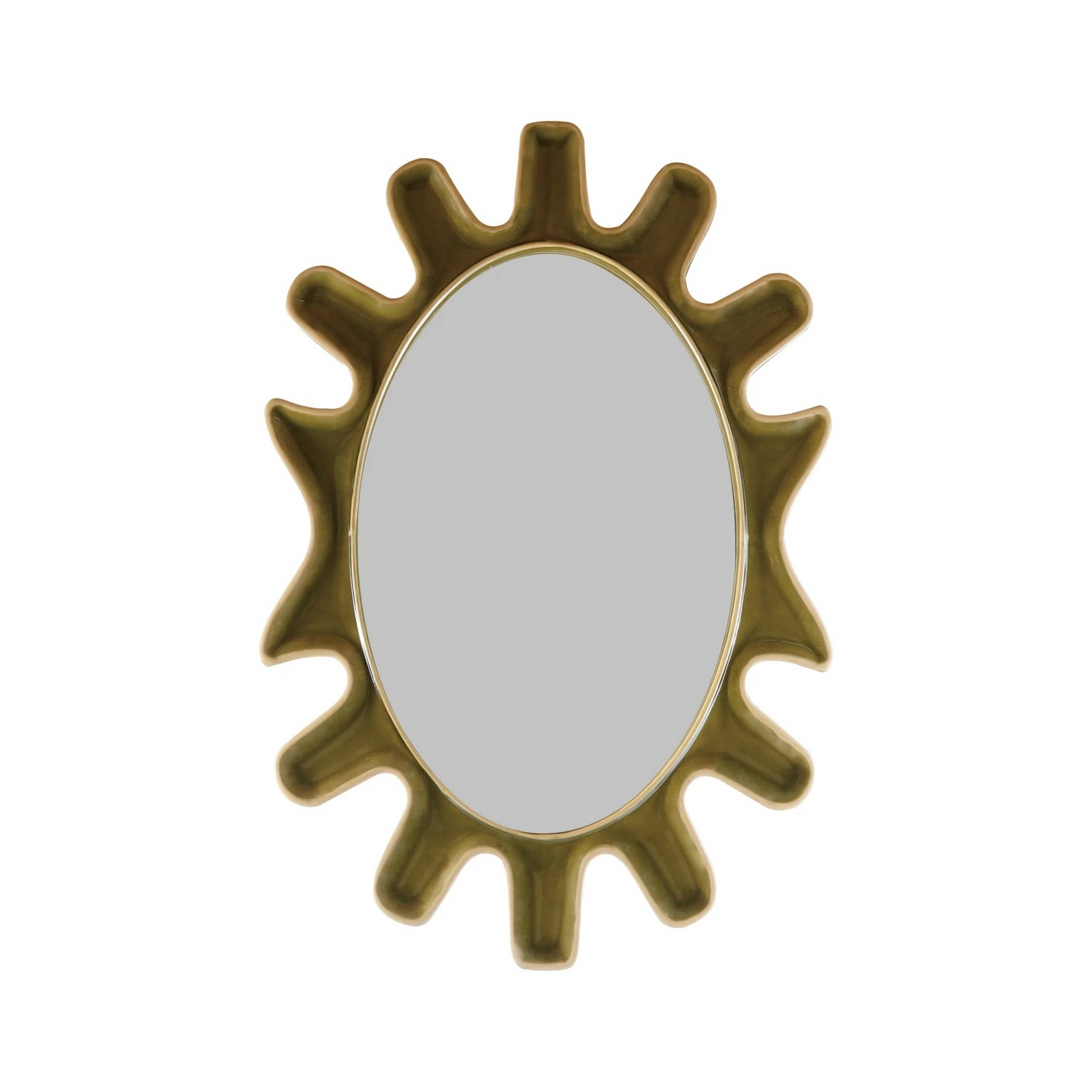 Olive Sunburst Mirror