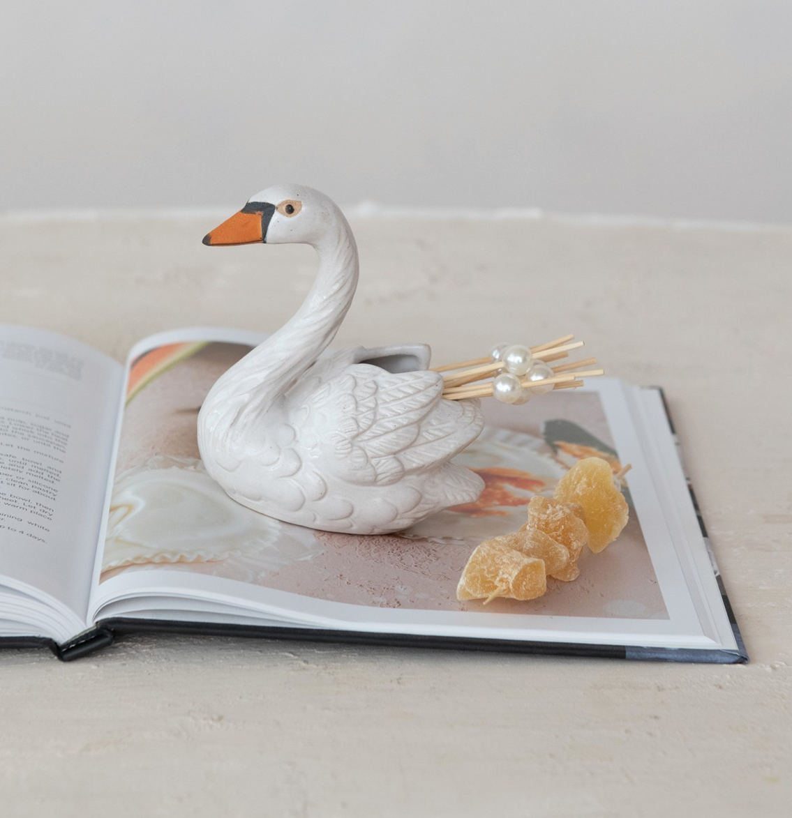 Swan Toothpick Holder