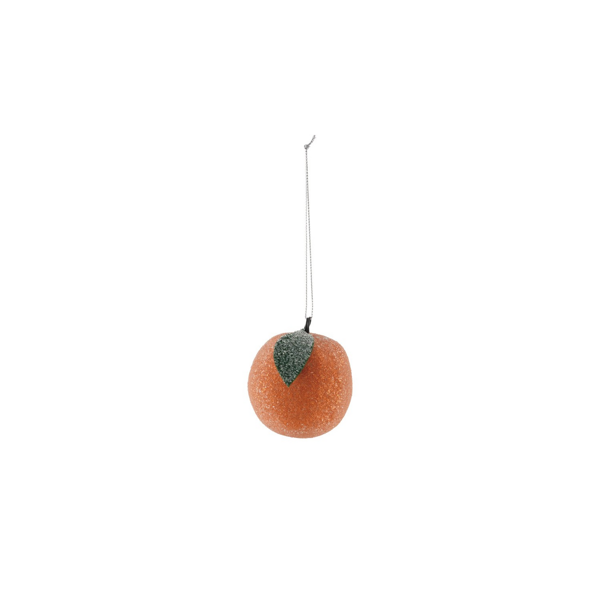 Hand-Painted Paper Mache Orange Ornament