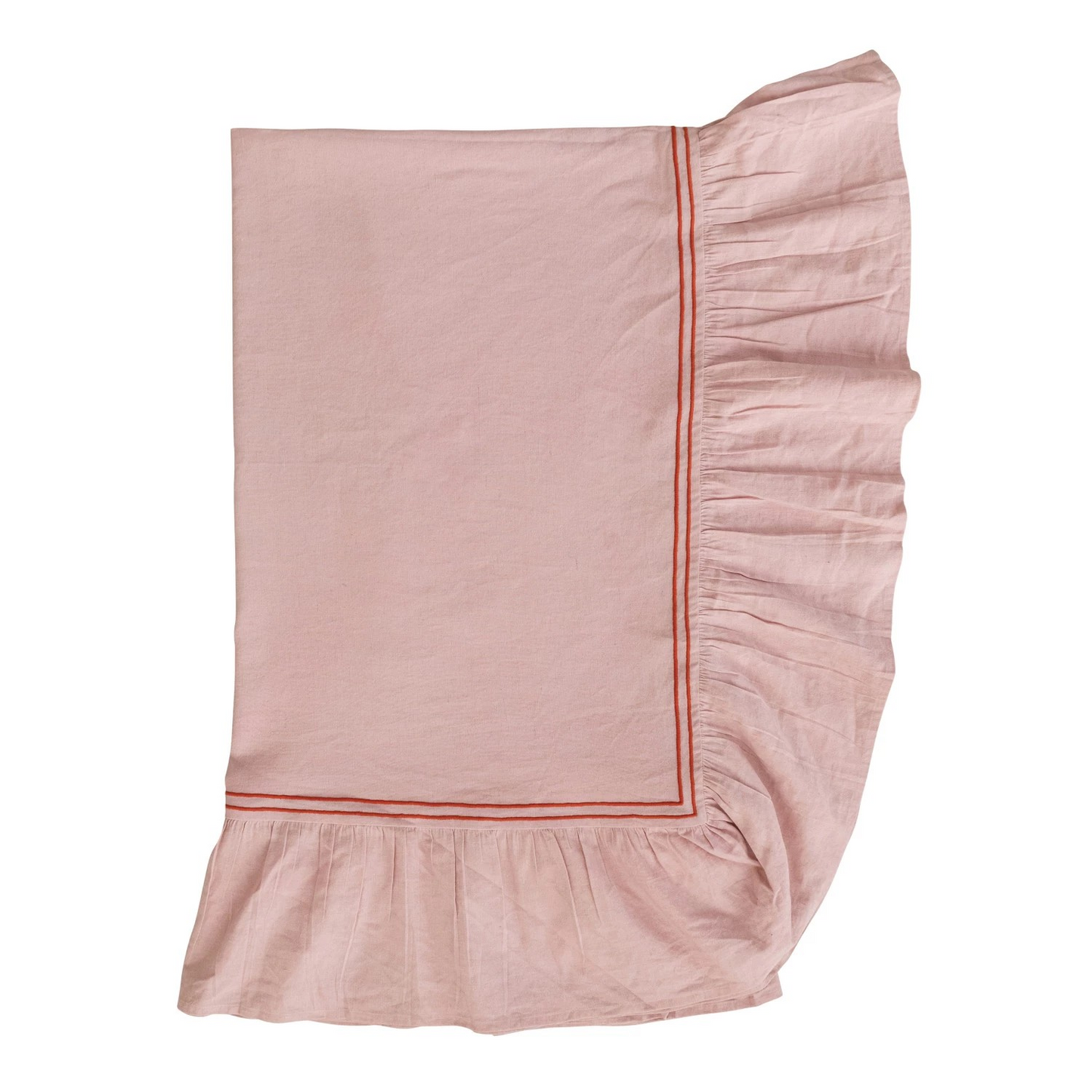 Pink Ruffled Edge Tablecloth