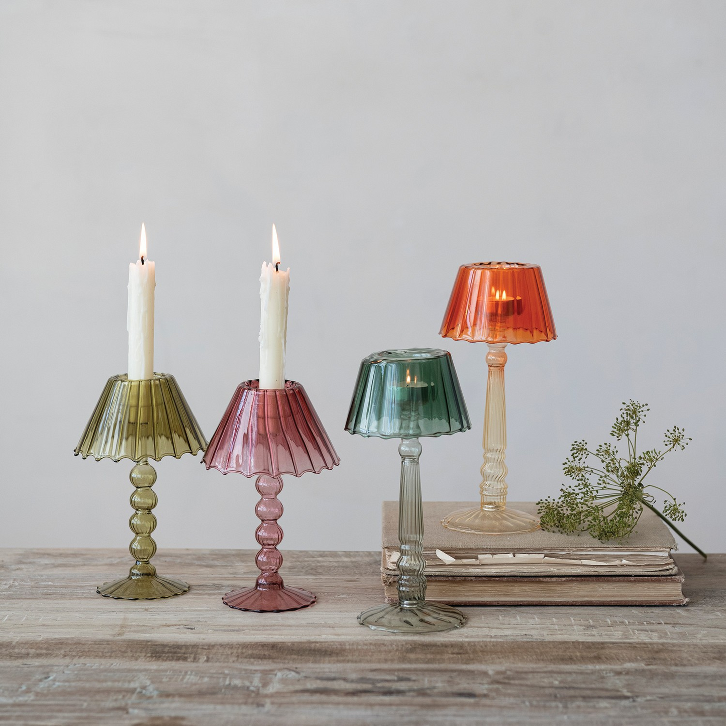 Glass Ribbed Table Tealight