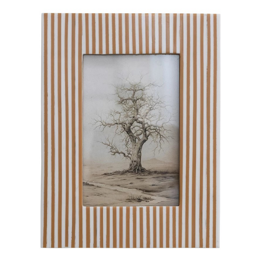 Tan stripe Picture Frames
