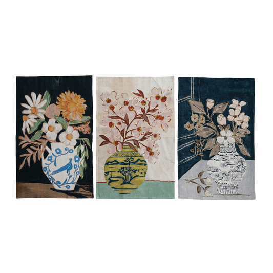 Floral Vase Tea Towel