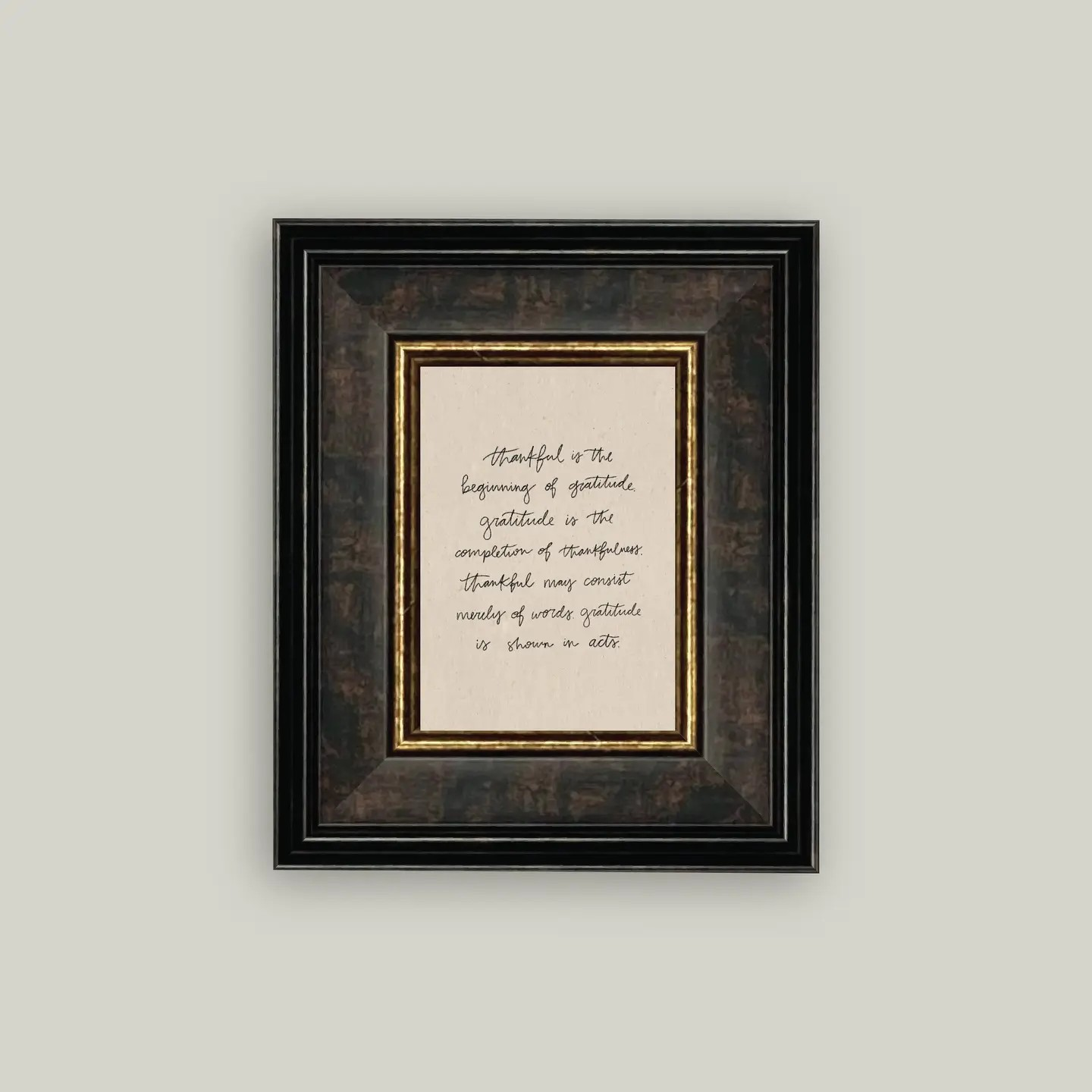 "Thankful for the Beginning" Framed Art